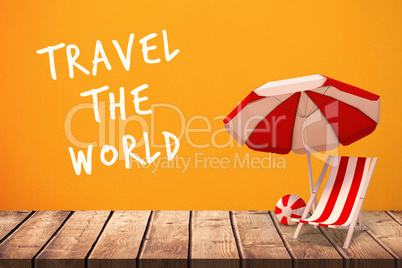 Composite image of travel the world