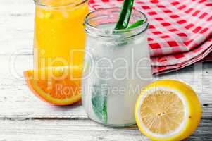 juice from fruits and aloe