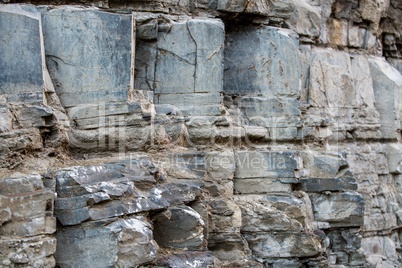 Image of ruins in rock. Tbilisi, Georgia