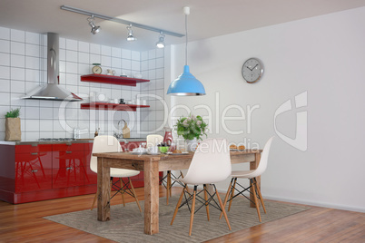 3d - modern kitchen interior - shot 31