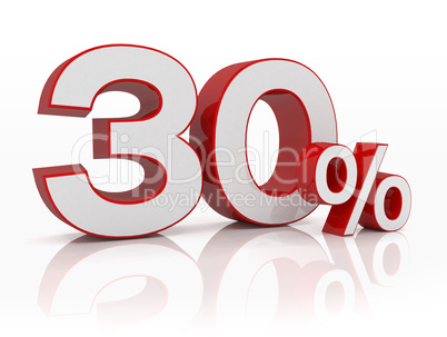 3d - 30 percent - red