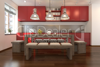 3D - modern kitchen 02