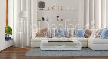 3d - modern livingroom