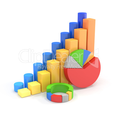 3d Colourful Charts