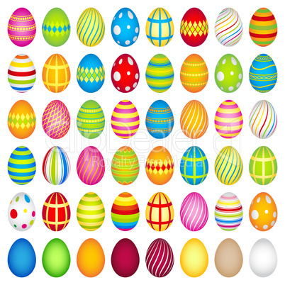 48 colourful easter eggs