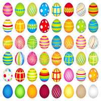 48 colourful easter eggs
