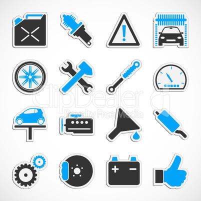 Car Service Icons - Blue