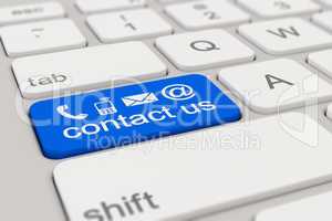 keyboard - contact us - blue