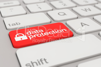 keyboard - data protection - red