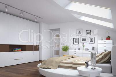 modern bedroom - loft