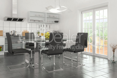 modern open plan kitchen - shot 04