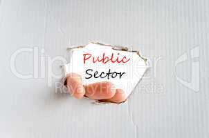 Public sector text concept