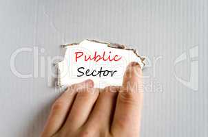 Public sector text concept