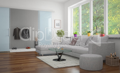 3d - modern livingroom