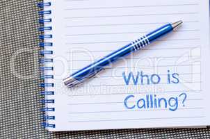 Who is calling write on notebook