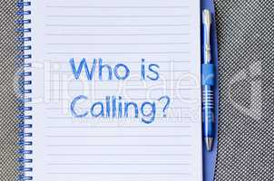 Who is calling write on notebook