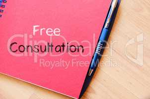 Free consultation write on notebook