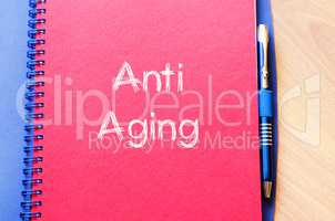 Anti aging write on notebook