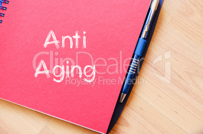 Anti aging write on notebook