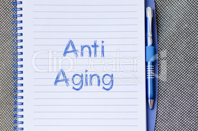 Anti aging write on notebook