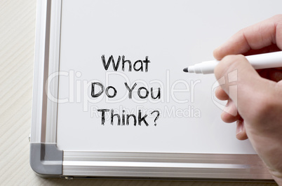 What do you think written on whiteboard