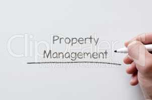Property management written on whiteboard