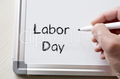 Labor day written on whiteboard