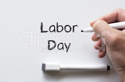 Labor day written on whiteboard