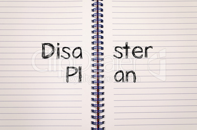 Disaster plan text concept