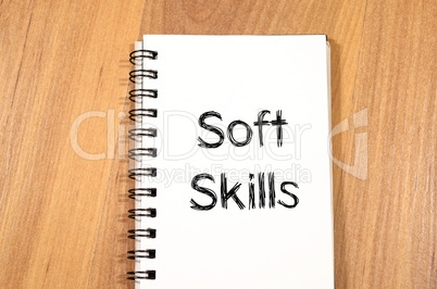 Soft skills text concept