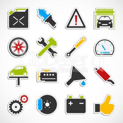 Car Service Icons -  color