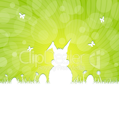 easter silhouette - green