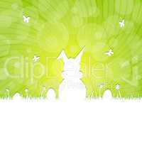 easter silhouette - green