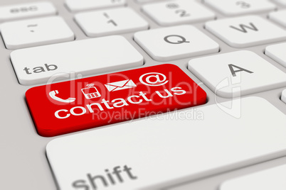 keyboard - contact us - red