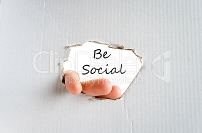 Be social text concept