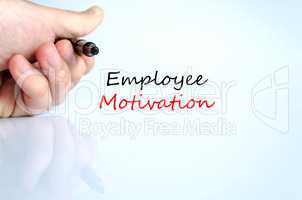 Employee motivation text concept