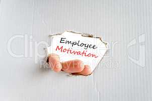 Employee motivation text concept