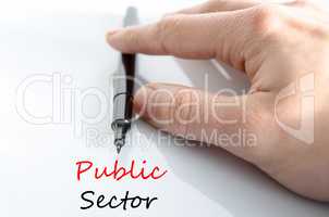 Public sector text concept