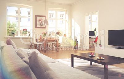 apartment - living room - vintage look