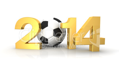3D - Fussball 2014 gold