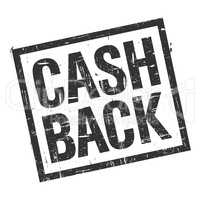Cash back stamp in black