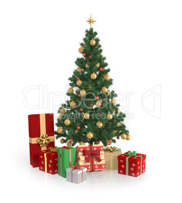 Christmas tree with gifts