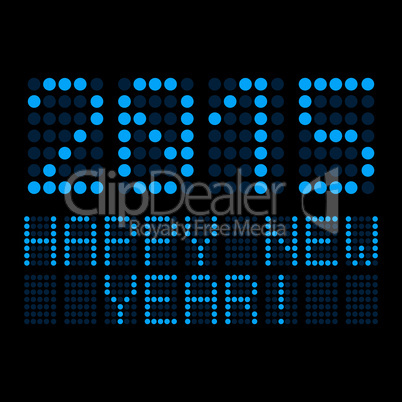 Display - 2015 Happy New Year - Blue