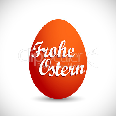 happy easter egg - frohe ostern - red