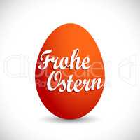 happy easter egg - frohe ostern - red