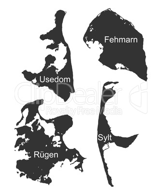 Illustration Of Islands In Germany