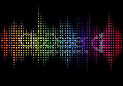 illustration of multicolored audio spectrum