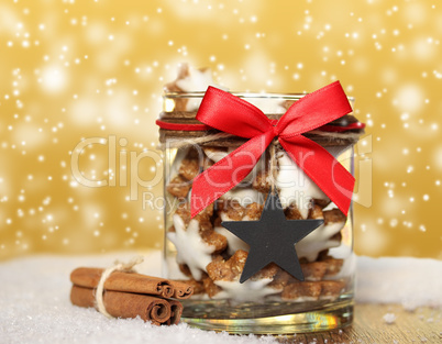 Jar With Ginger Bread And Cinnamon