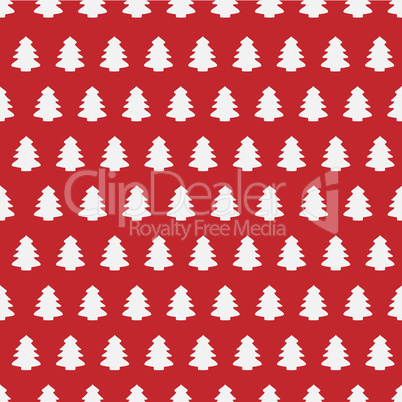 Seamless Pattern Of Christmas Tree