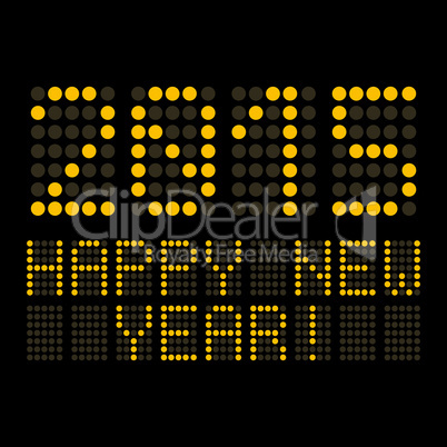 Display - 2015 Happy New Year - Orange